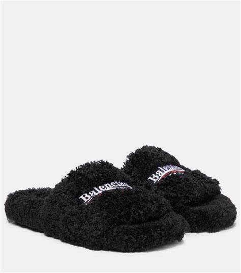 Balenciaga Fur Slides