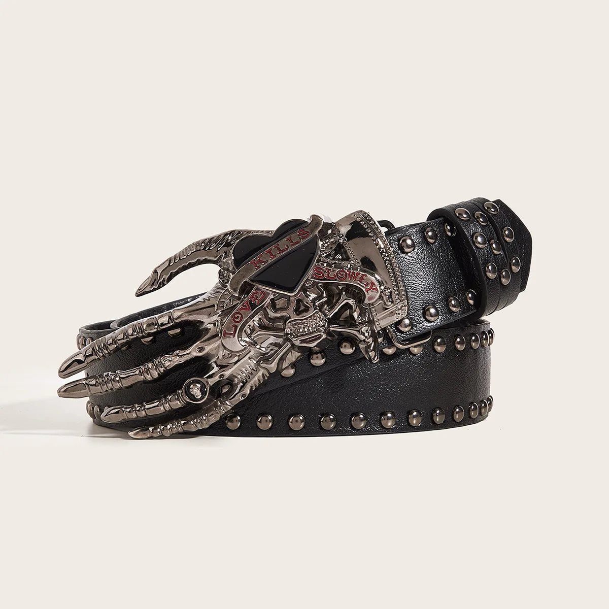 Gothic Punk Leather Y2k Belt