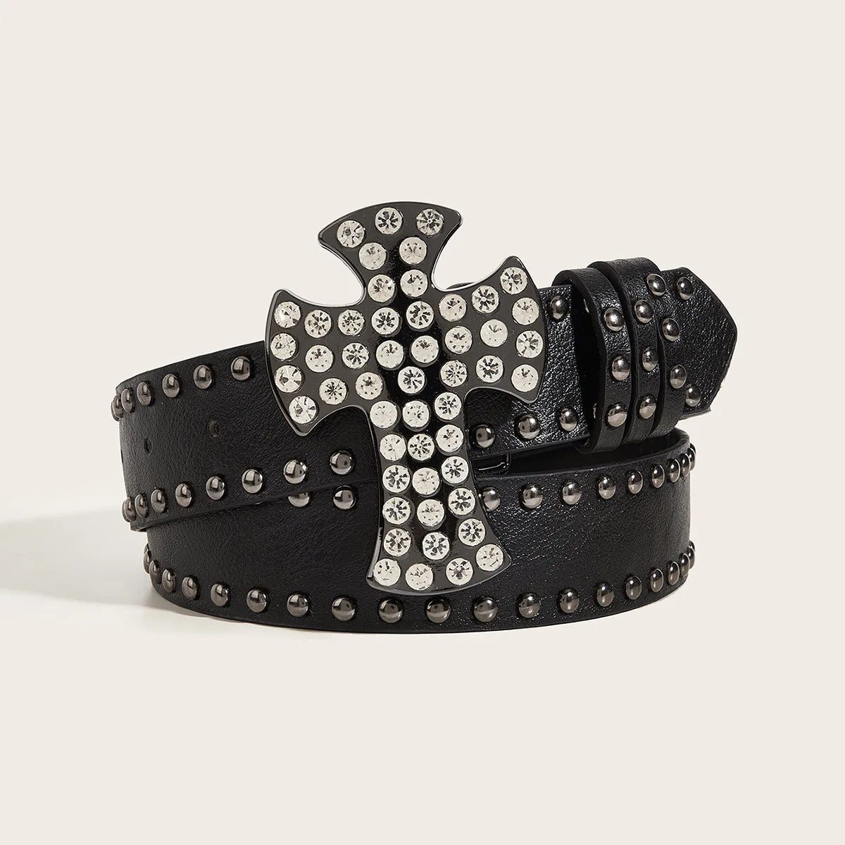 Gothic Punk Leather Y2k Belt