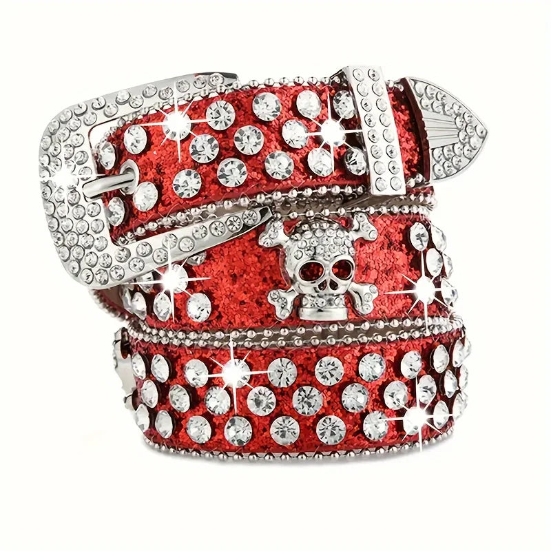 Stylish Rhinestone Western Cowgirl Style Y2K Belt