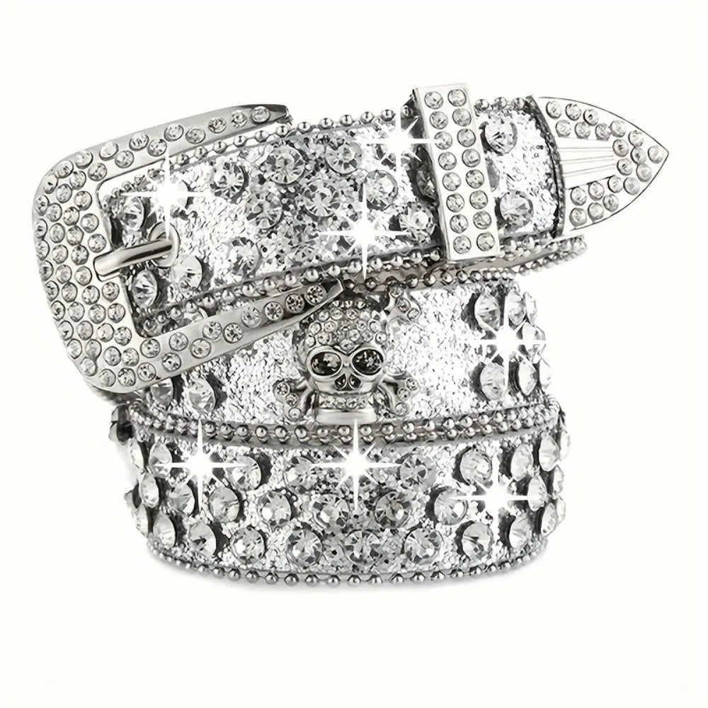 Stylish Rhinestone Western Cowgirl Style Y2K Belt