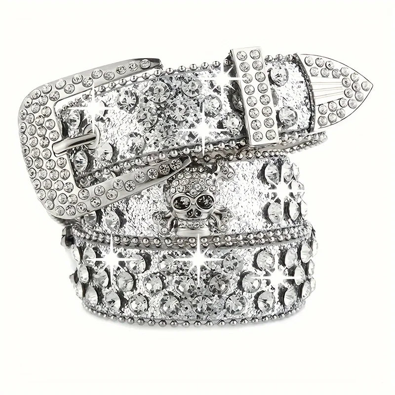 Stylish Rhinestone Western Cowgirl Style Y2K Belt