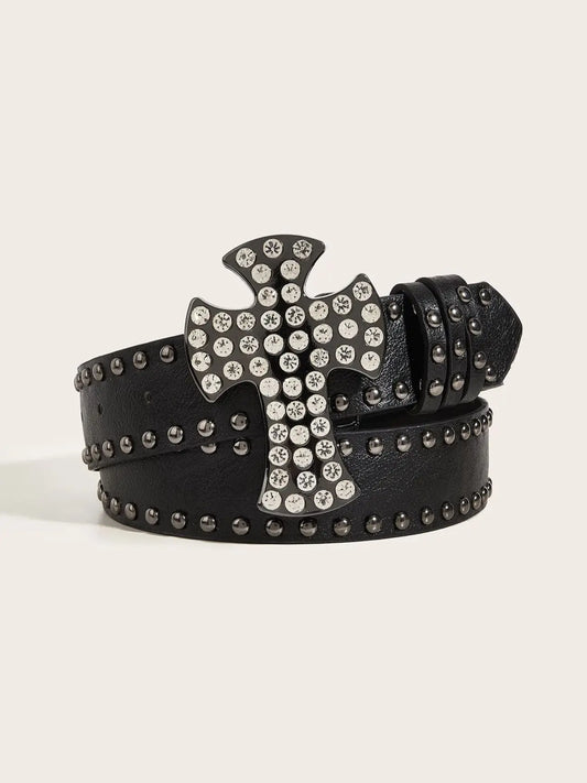 Gothic Punk Leather Y2k Belt