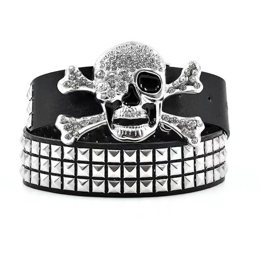 Skull Studded Belts Y2K