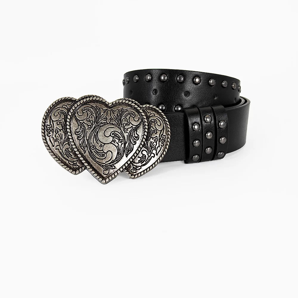 Unisex Jeans Belt sword red heart Gothic